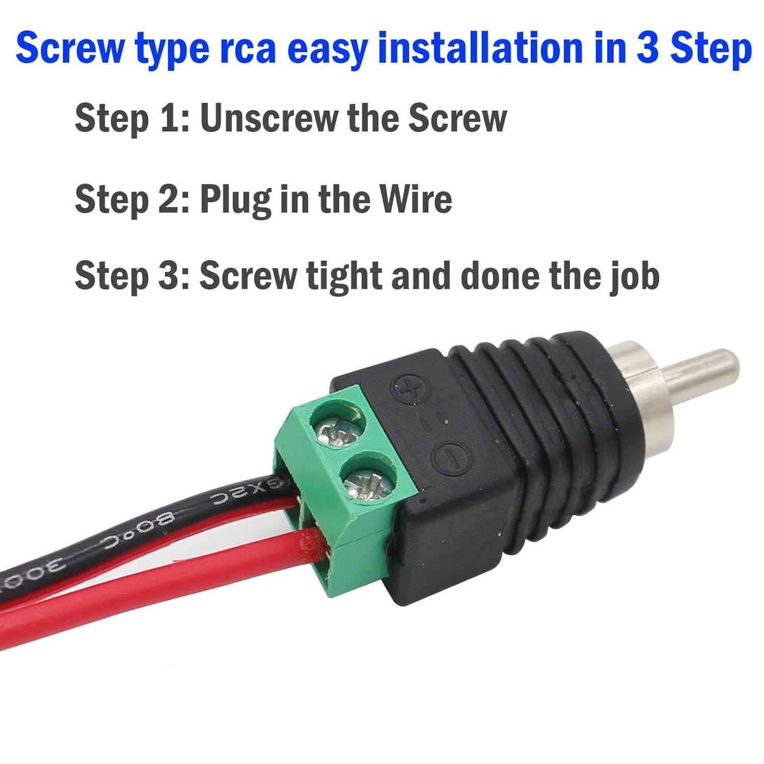 RCA SCREW TYPE ENDS, TYPE: MALE