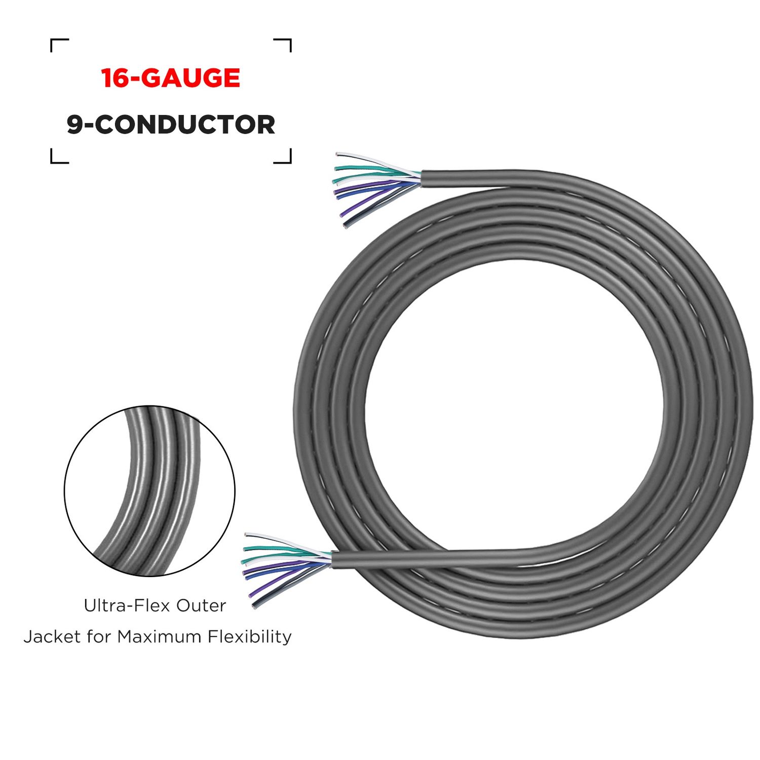 9 CORE 16G OFC RECOIL SPEAKER WIRE