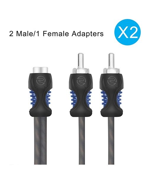 1F 2M RECOIL RCA SPLITTER (PAIR)