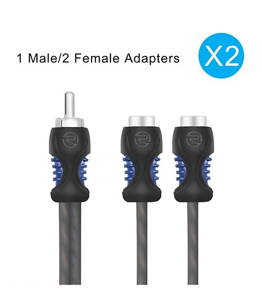 1M 2F RECOIL RCA SPLITTER (PAIR)