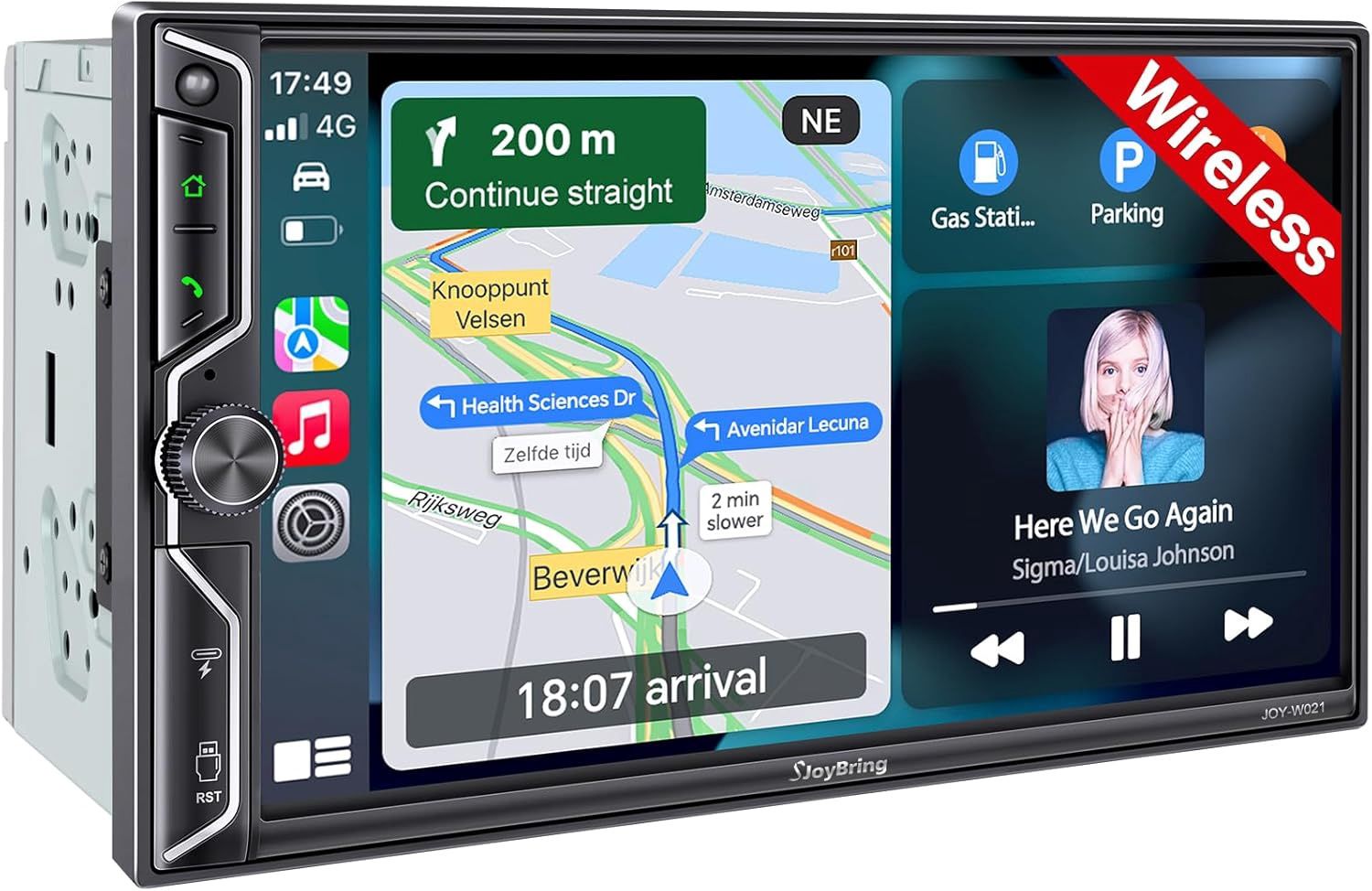 7" DOUBLE DIN WITH ANDROID AUTO AND CARPLAY QLED SERIES
