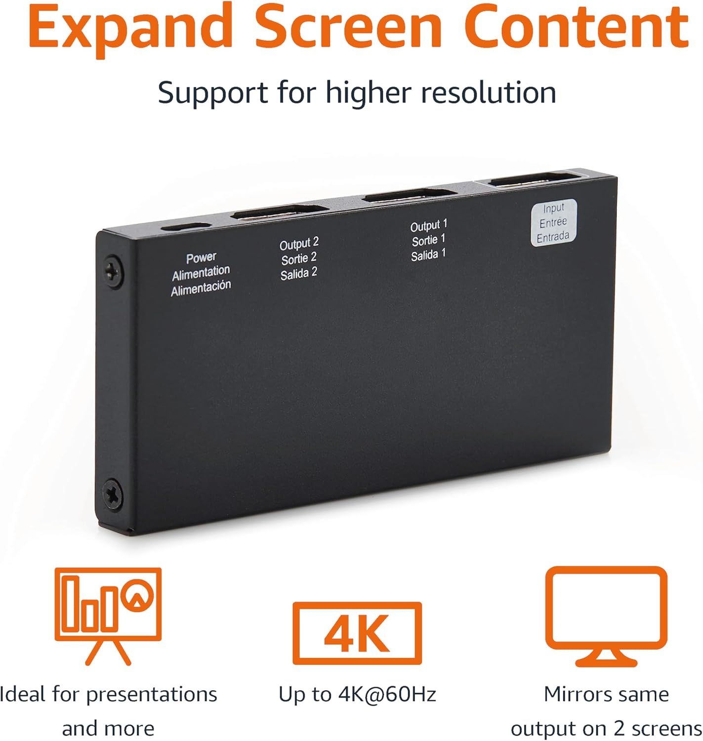 1X2 HDMI SPLITTER 4K@60Hz