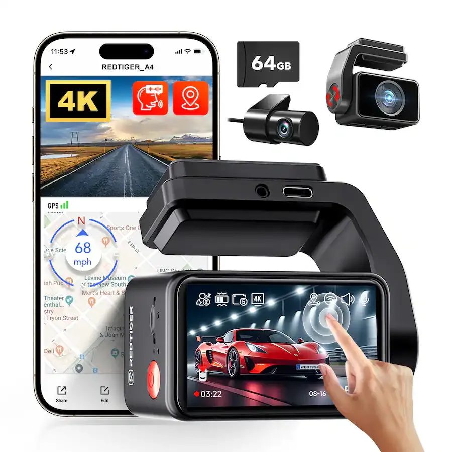 A4 REDTIGER TOUCH SCREEN DASH CAM