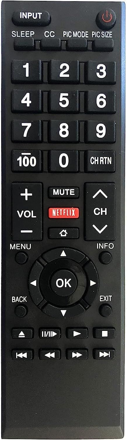 TOHSIBA REPLACEMENT TV REMOTE