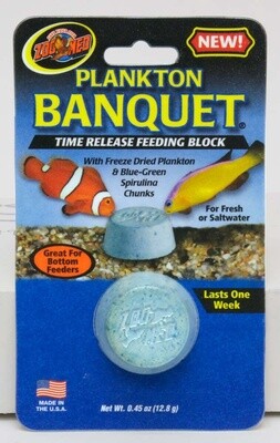 Zoo Med Plankton Banquet Fish Feeding Block 1ea/0.45 oz, Regular, 100 ct
