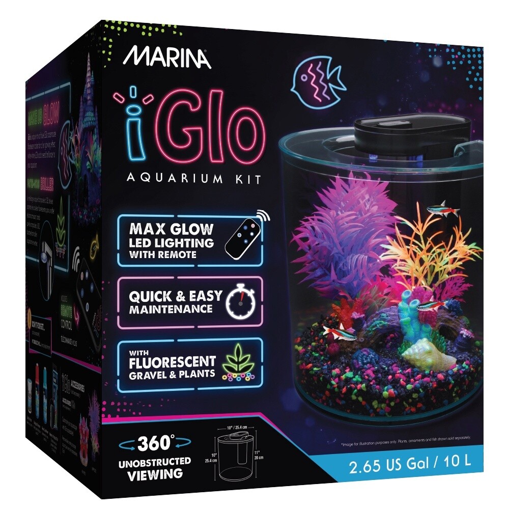 Marina iGlo Aquarium Kit, Size: 2.65 US gal