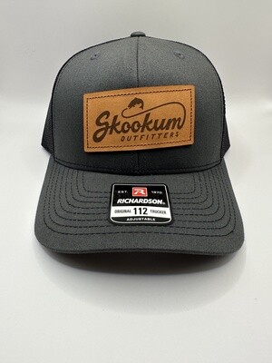 Skookum Stitched Leather Patch Trucker Hat