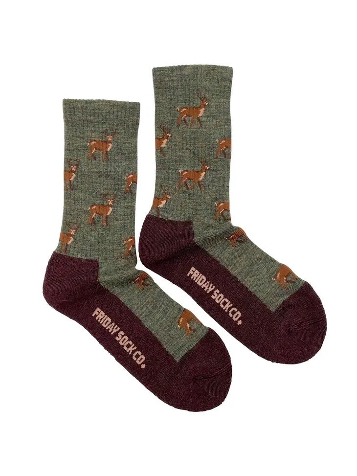 Womens Merino Wool Deer Socks