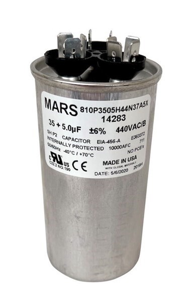 35/5 MFD Round Run Capacitor 440V