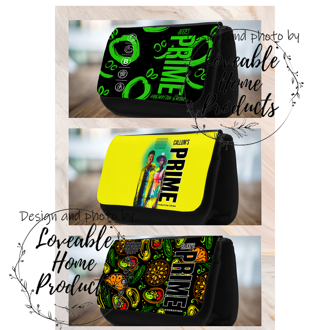 Personalised prime cooler bags for lunchbags, fully Insulated and personalised with name and prime design you choose 24x18cm