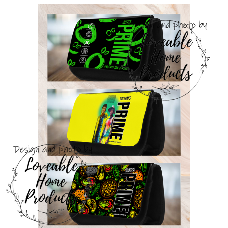 Personalised prime cooler bags for lunchbags, fully Insulated and personalised with name and prime design you choose 24x18cm