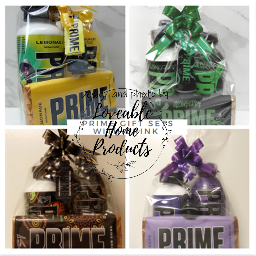 Ultimate Prime Inspired Gift Set Includes Drink, Bottle, Chocolate Gift Wrapped. Includes Prime Drink Some Rare. Personalise your complete set