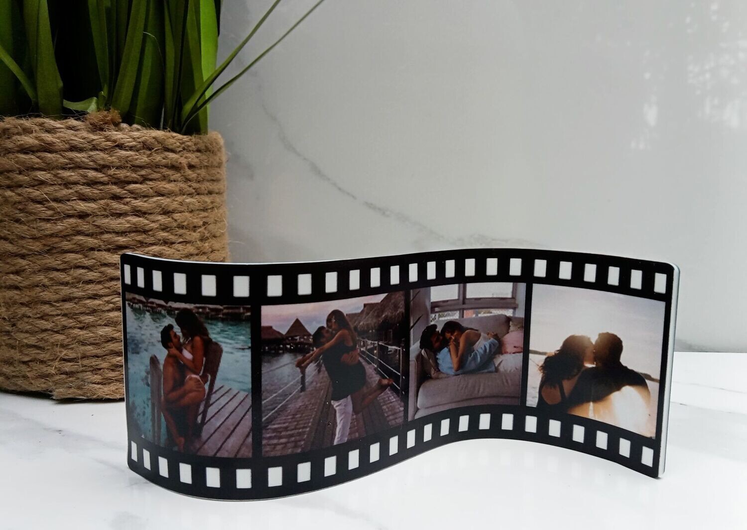 Personalised Standing Photo Reel Vintage Reel Film Strip Add Your Photos Handmade Picture Display Memories Wedding Strip Birthday Gift