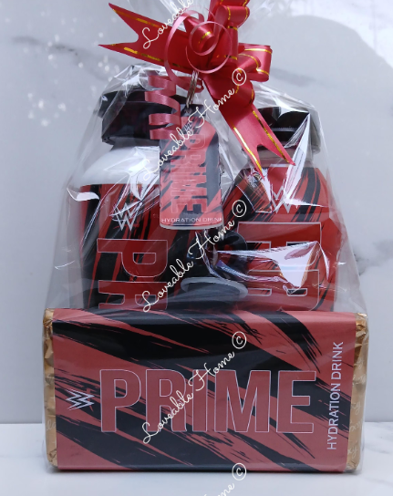 Ultimate Prime Gift Set Includes Drink, Bottle, Chocolate Gift Wrapped. Includes WWE prime. Personalise your complete set!