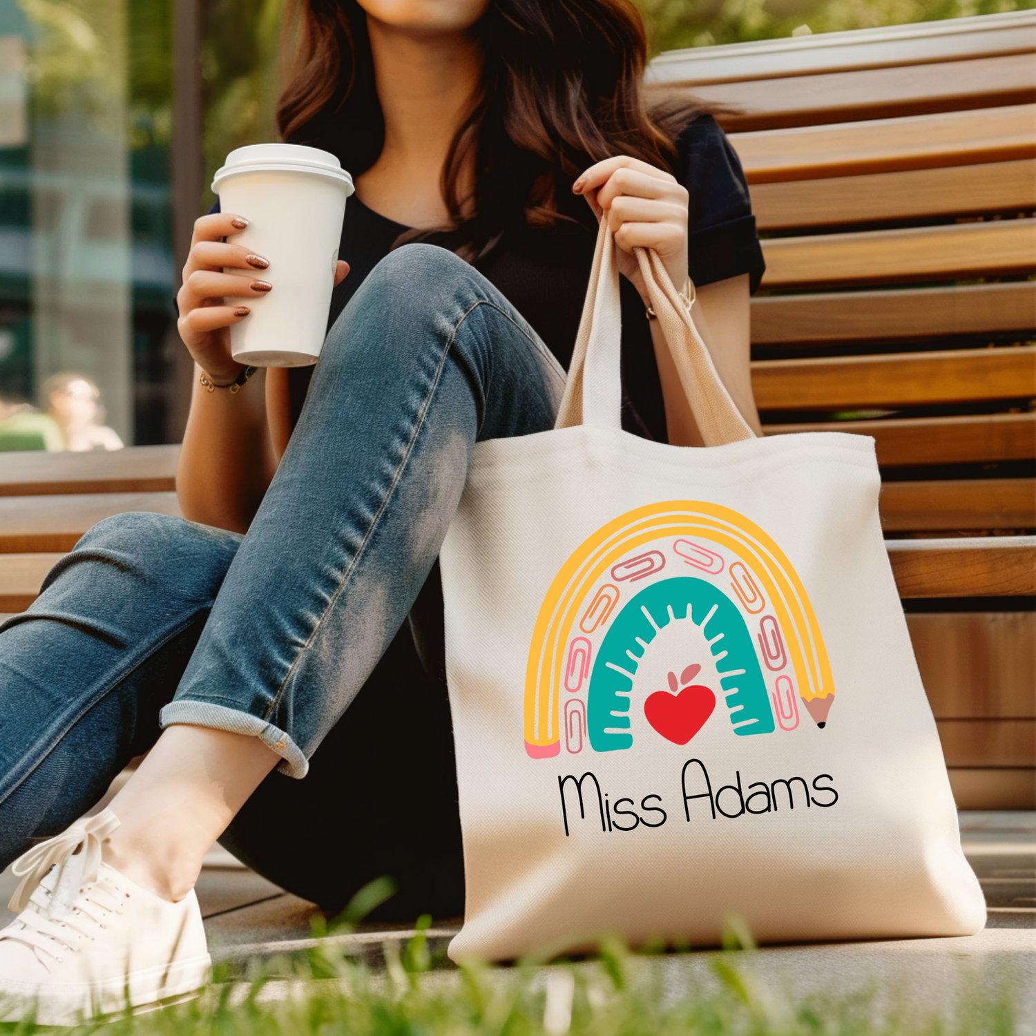 Printed Shopping Bag Tote Bag Teacher Bag for Life Canvas Strong Bag Teacher