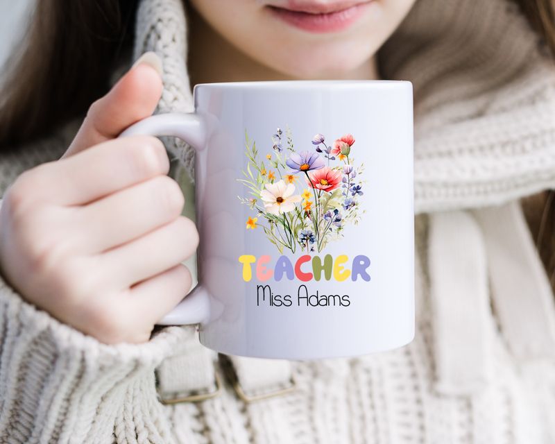 Personalised Teacher Thank you Style 11 or 15oz mug Ceramic Personalised Perfect