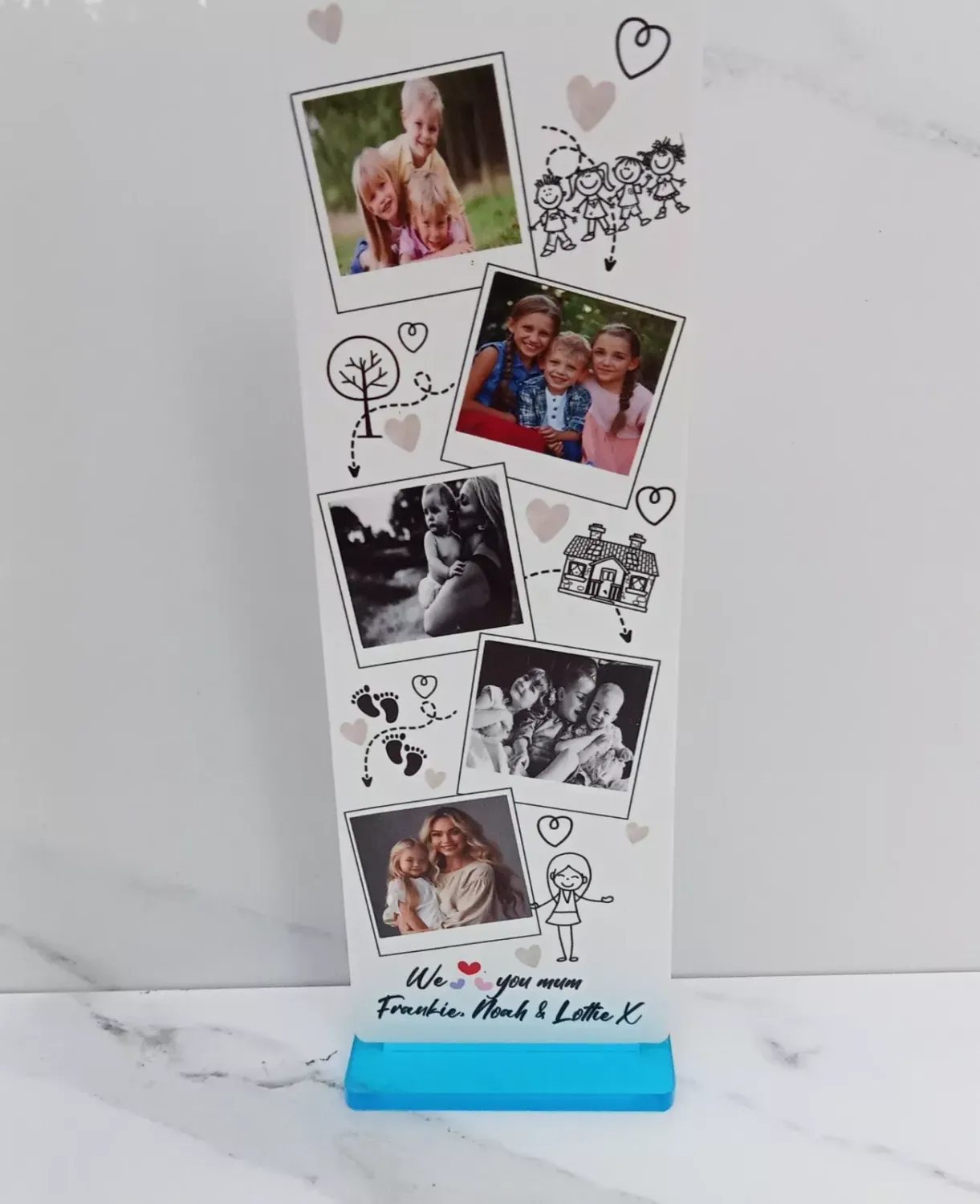 Personalised standing photo gift for mum birthday gift present Christmas idea
