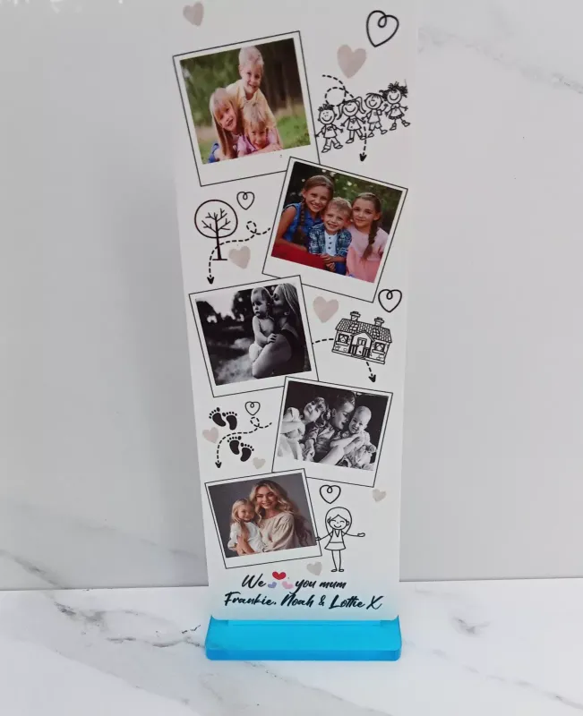 Personalised standing photo gift for mum birthday gift present Christmas idea