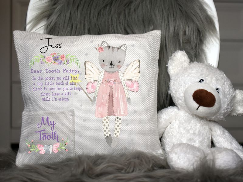 Personalised pocket pillows. The perfect keepsake gift for Tooth fairy
