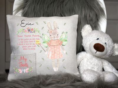 Personalised pocket pillows. The perfect keepsake gift for Tooth fairy