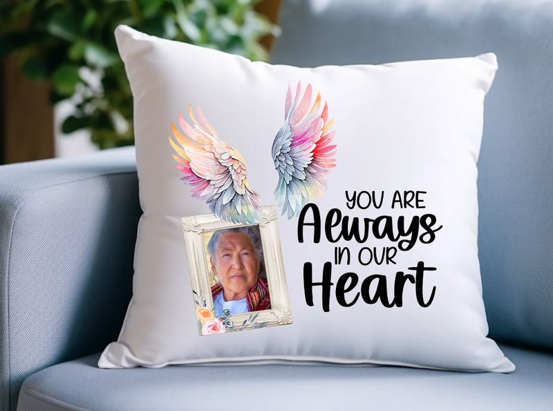 Personalised Photo Cushion Memorial 40x40cm Memory Cushion