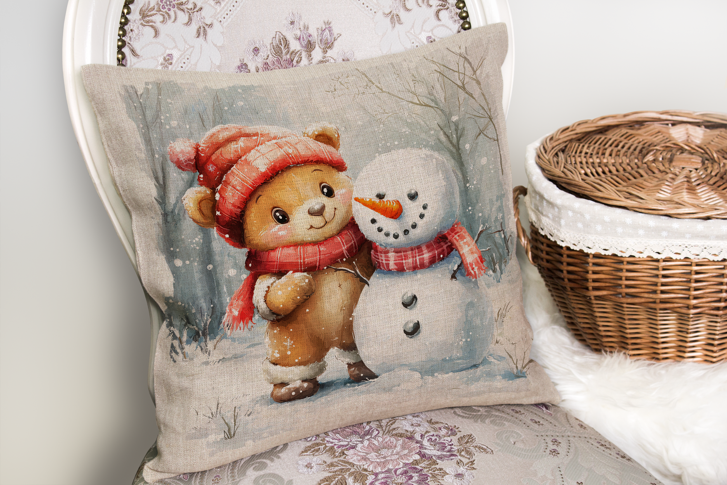 Personalised Christmas Cushion Themed Cushion Decor with or without filling