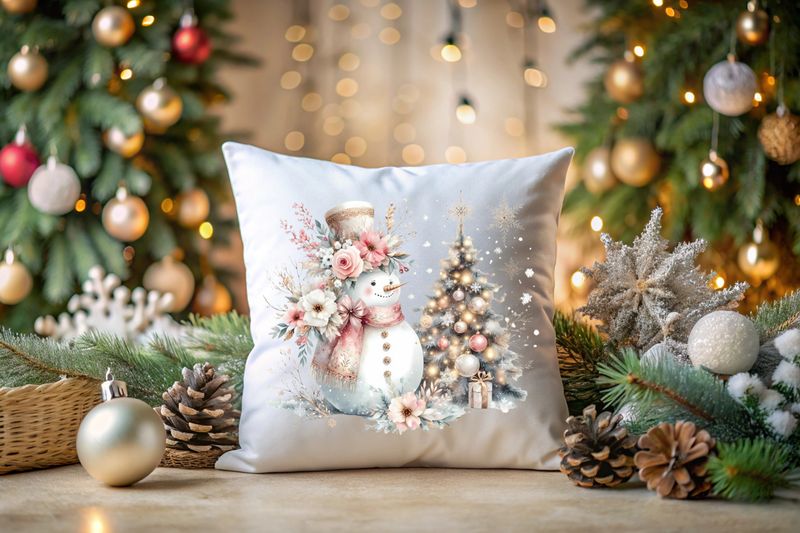 Personalised Christmas Cushion Themed Cushion Decor with or without filling
