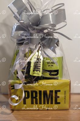 Ultimate Prime Inspired Gift Set Includes Drink, Bottle, Chocolate Gift Wrapped. Prime Velada drink