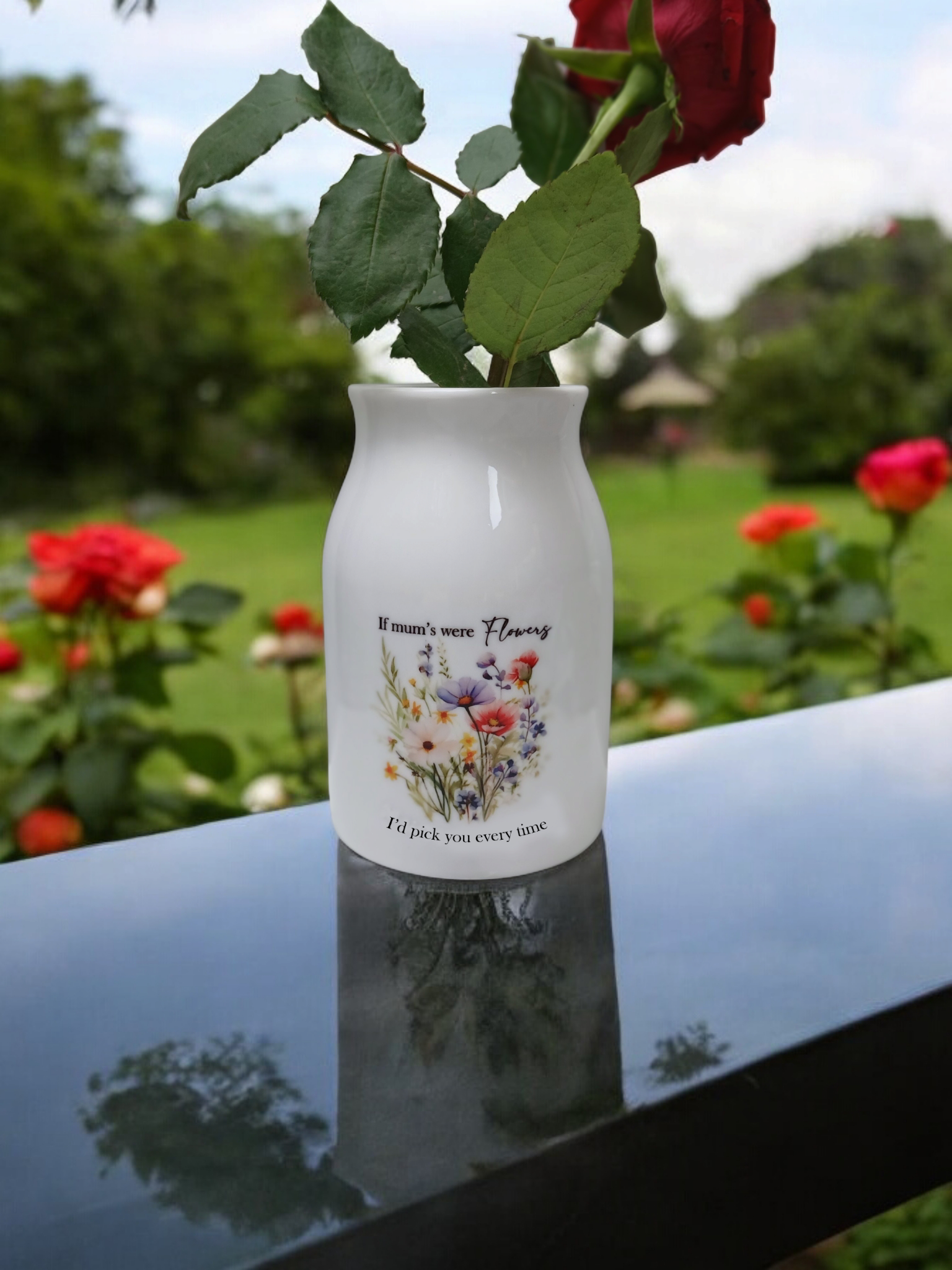 Personalised Vase Mother's Day Gran Granny If Mums Were Flowers Add Name