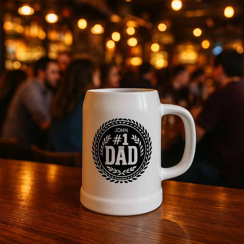 Personalised Family Fathers Day Dad Daddy Gift Beer Stein Ceramic Beer Gift Keepsake Beer Jug Family Best Special Daddy