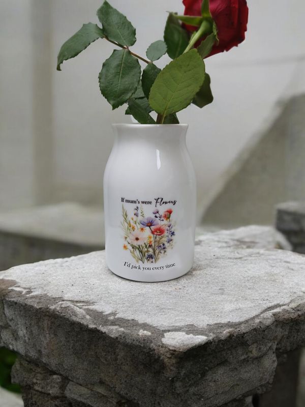 Personalised Vase Mother's Day Gran Granny If Mums Were Flowers Add Name