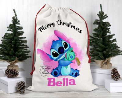 Personalised Santa Sack, Christmas Sack, Personalised Christmas Sack - Name, Initial Christmas Gift Bag, Christmas Keepsake Stitch