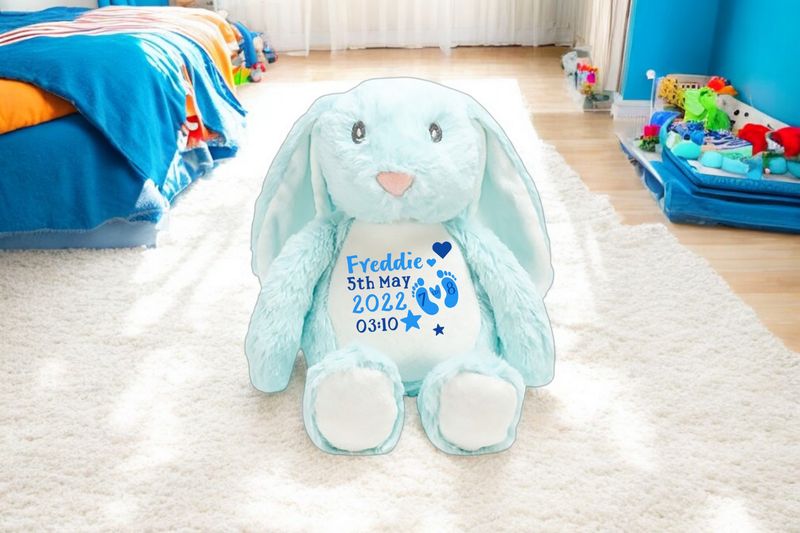 Personalised birth teddy keepsake teddy with name date of birth time birth gift