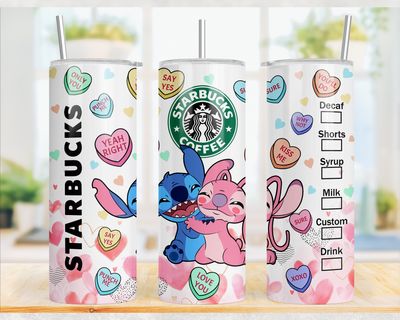 20Oz eeyore themed stitch Insulated tumbler with stainless steel straw and lid