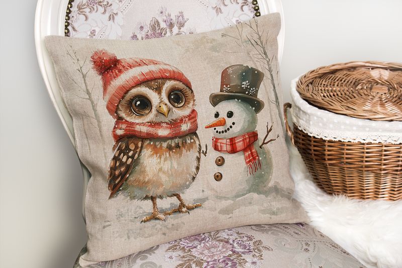 Personalised Christmas Cushion Themed Cushion Decor with or without filling
