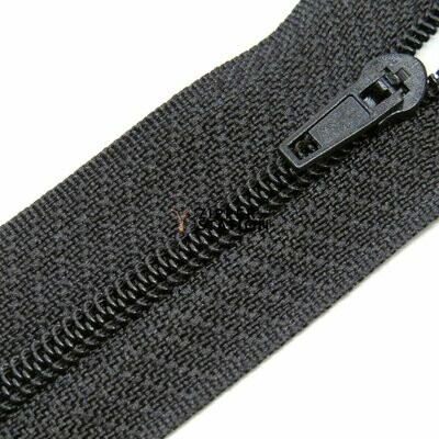 10 cms Nylon Closed End  #3 Zips, Colour: Black 332