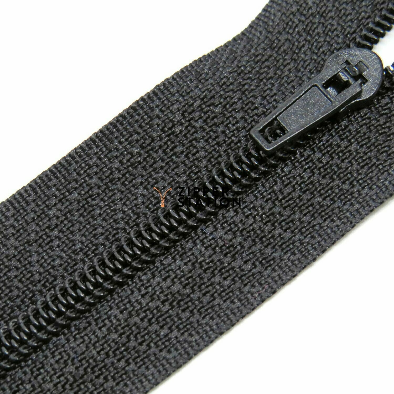 12 cms Nylon Closed End  #3 Zips, Colour: Black 332