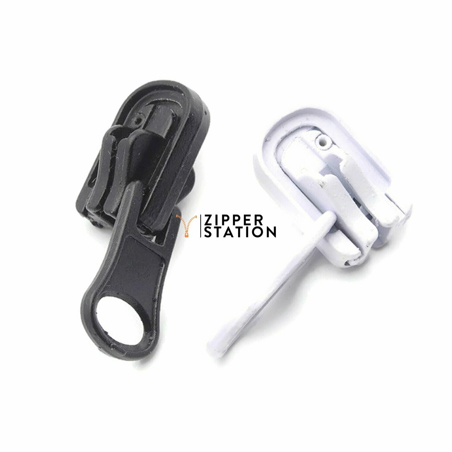 #5 Chunky Plastic Zip Reversible Sliders/Pulls, Colour: Black