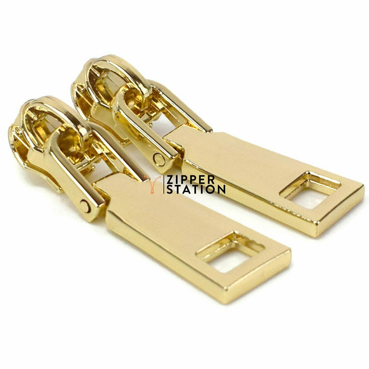 #5 Metal Bell Zip Sliders, Colour: Gold