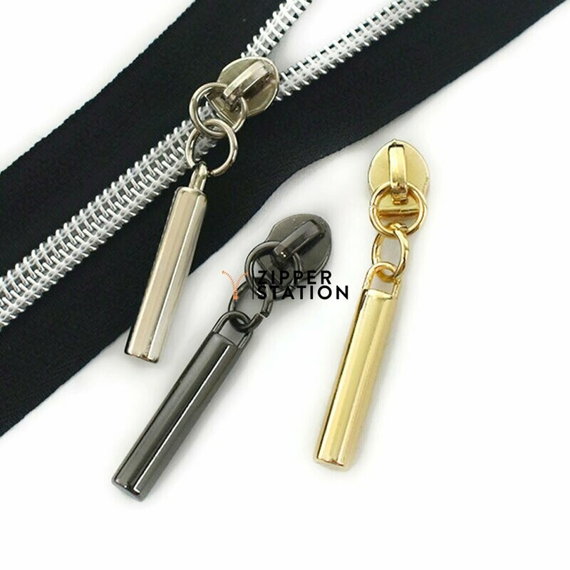 #5 Nylon Coil Zip Sliders/Pulls - Cylinder Pull