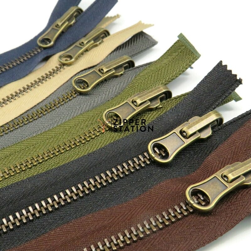 REVERSIBLE Brass Open End #5 Zip