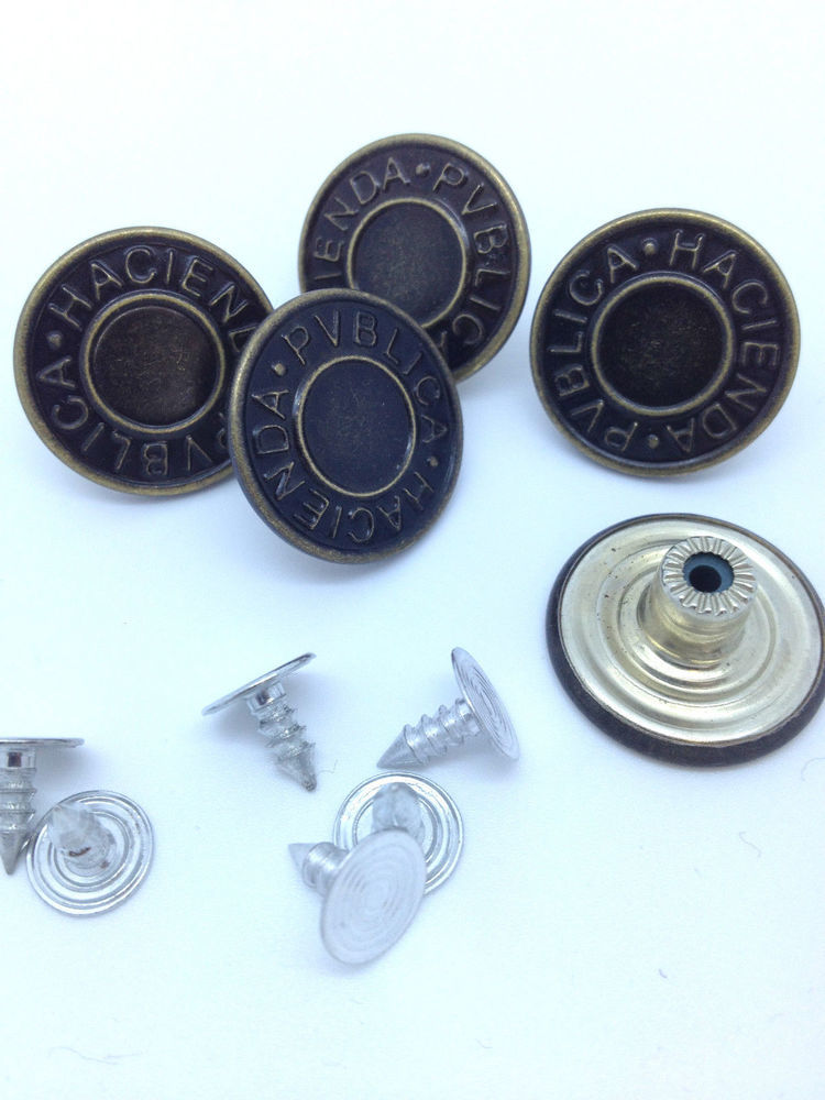 Hammer On Jean Buttons Pack of 10