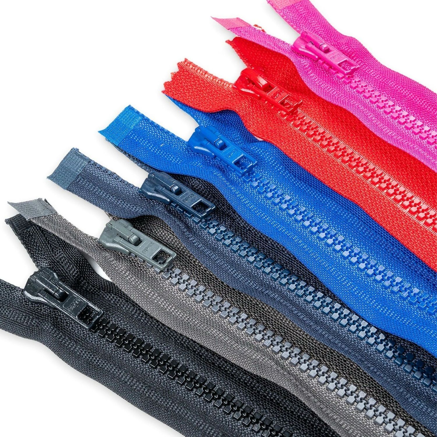 25cms Chunky Plastic Open End #5 Zip - Opti