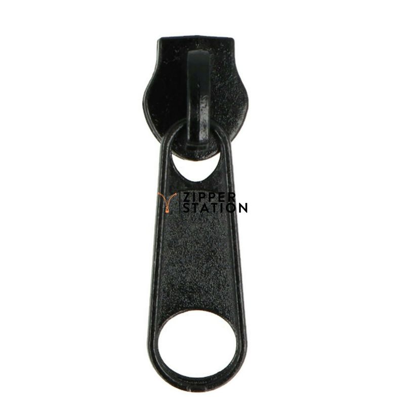 #10 Nylon Coil Zip Sliders/Pulls, Colour: Black