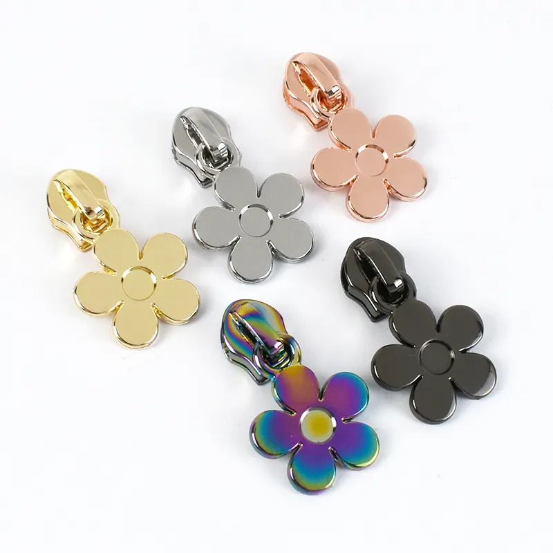 #5 Nylon Coil Zip Sliders/Pulls - Floral Pull