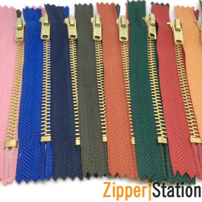 12 cms Brass Jean #4 Zips
