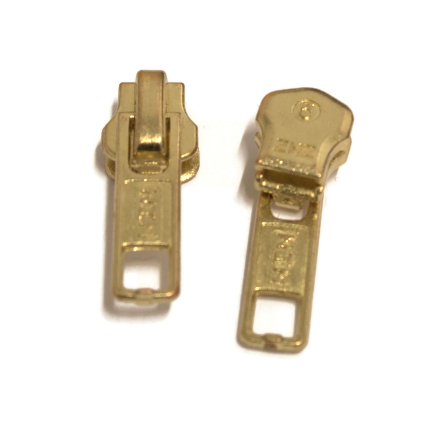 Gold Metal #5 Zip Sliders  - Clearance