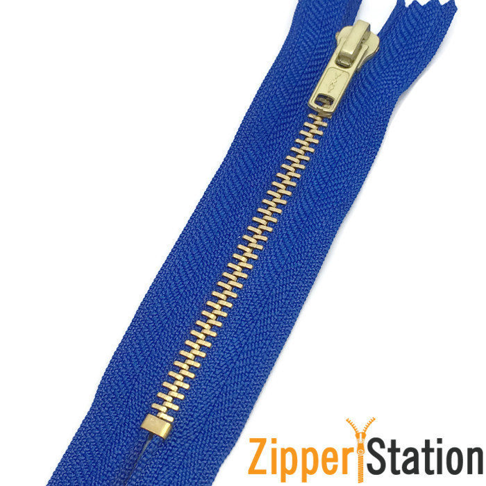 14 cms Brass Jean #4 Zips