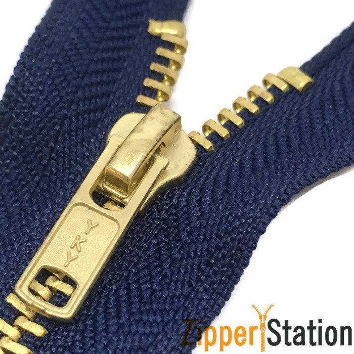 14 cms Brass Jean #4 Zips