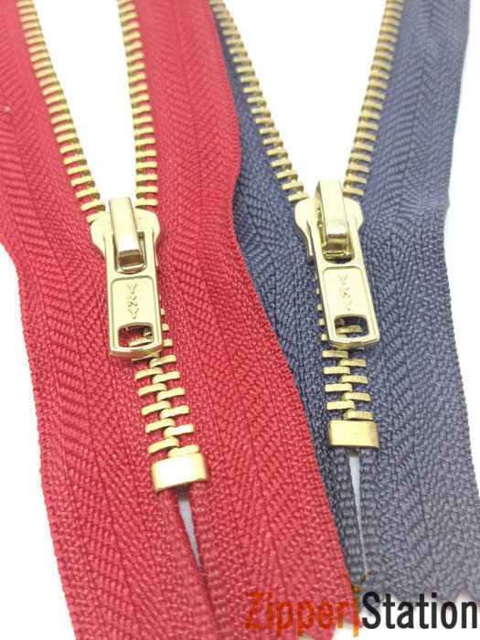14 cms Brass Jean #4 Zips